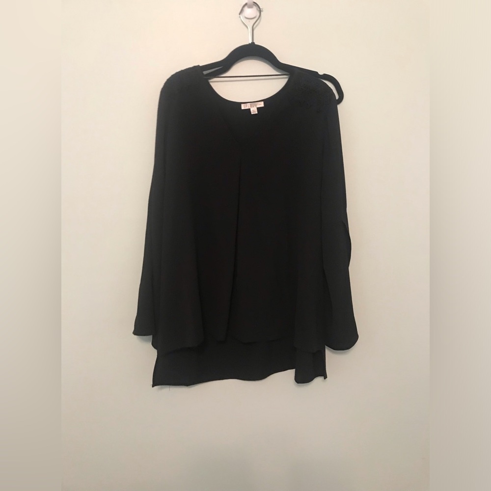 Spense Black Long Sleeve Blouse Size 1X